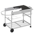 thumbnail image 2 of Walsunny Outdoor Grill Prep Table Cart for Weber 22"&18" Kettle, Universal Grill Table Stand Cart for Performer, Master-Touch, JumboJoe Charcoal Grills with Sliding Lid Rack, Lockable Wheels, 2 of 7