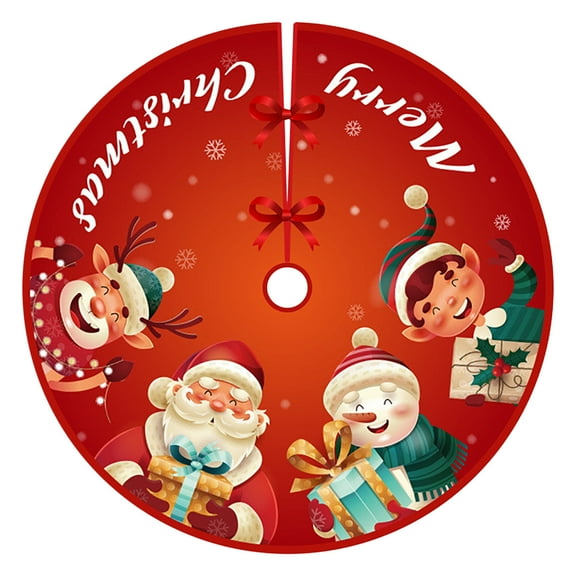 Vikakiooze 2023 Christmas Ornaments Christmas Tree Skirt Printed Tree Skirt Home Christmas Tree Decoration Christmas Decorations
