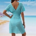 thumbnail image 4 of Vestido de Crochet para Mujer, de Corta, para Playa Azul XL, 4 of 7