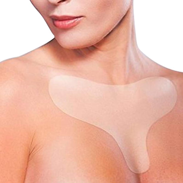 Paquete de 4 almohadillas antiarrugas en forma de T para el pecho – Parches de silicona antienvejecimiento para la piel para la prevención de arrugas en el pecho, reutilizables – Suaviza y reduce las arrugas de los hombros – Almohadillas antiarrugas reafirmantes de silicona Sincero Electrónica