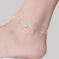 thumbnail image 3 of AYYUFE Single/Double Layer Star Ball Leaf Cross Charm Anklet Summer Lady Ankle Bracelet, 3 of 7
