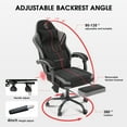 thumbnail image 6 of Douxlife Massage Gaming Chair, Spring Cushion, Breathable Fabric Gaming Chair with Footrest, Ergonomic Computer Chair for Adults & Kids, 6 of 10