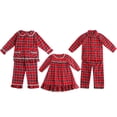 thumbnail image 2 of Pijamas de franela a juego para niños y niñas, pijamas de Navidad para niños, pijamas rojos para niños pequeños, pijamas de manga larga, 2 of 4