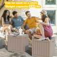 thumbnail image 4 of EasyUp 30 Gallon Resin Deck Box, Lockable Patio Outdoor Storage Box for Furniture, Garden Tools and Tools Storage, Waterproof Outside Storage Boxes（Grey）, 4 of 7