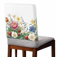 thumbnail image 2 of Watercolor Flowers Chair Covers Set of 1 Strawberry Chair Back Covers Stretch Removable Washable Slipcovers Protector for Dining Room Kitchen Party Decor, 2 of 5