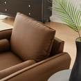 thumbnail image 4 of Modway Revive Upholstered Vegan Leather Accent Armchair in Brown, 4 of 9