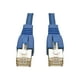 Eaton Tripp Lite Series STP Snagless (RJ45 Cat6a 3 ft 10G Shielded Ethernet Cable M/M), PoE, Blue, (0.91 M) - Câble de Raccordement - RJ-45 (M) à RJ-45 (M) - 3 ft - STP - CAT 6a - Snagless, Brin - Bleu – image 1 sur 2