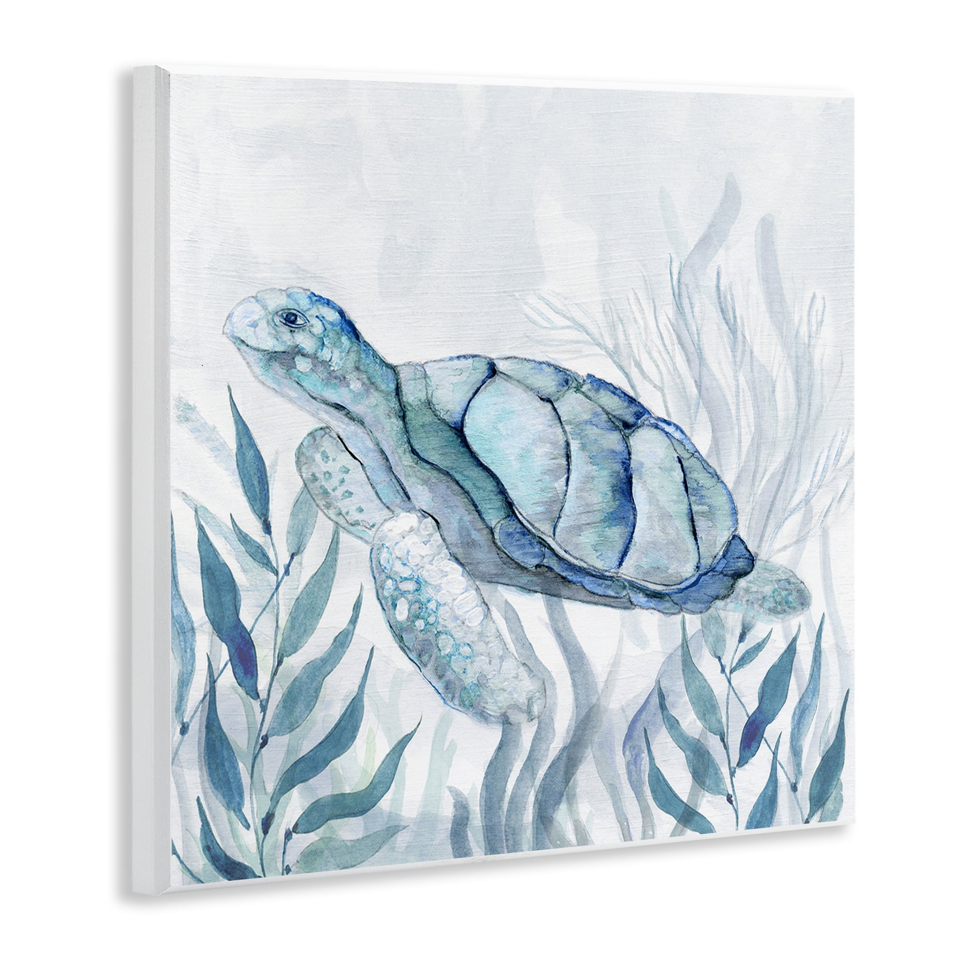 Stupell Industries Sea Turtle with Subtle Smile Wall Plaque Art, design by Janet Tava