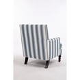 thumbnail image 4 of Accent Chair, Living Room Chair, Upholstered Armchair with Blue and White Striped Linen Fabric Solid Wood Frame Nailhead Trim Vintage Design, Blue, 4 of 8