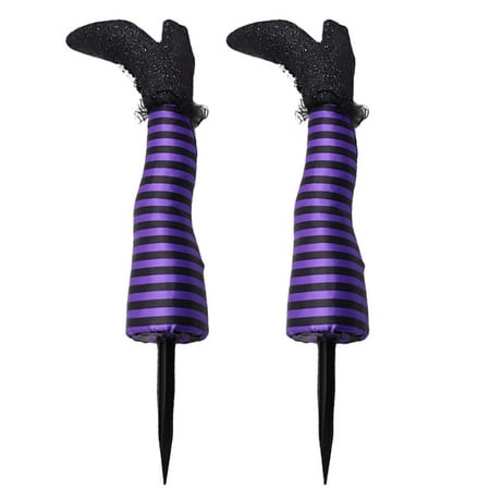 

NUOLUX 1 Pair Witch Leg Haunted House Body Part Halloween Outdoor Lawn Garden Yard Decor