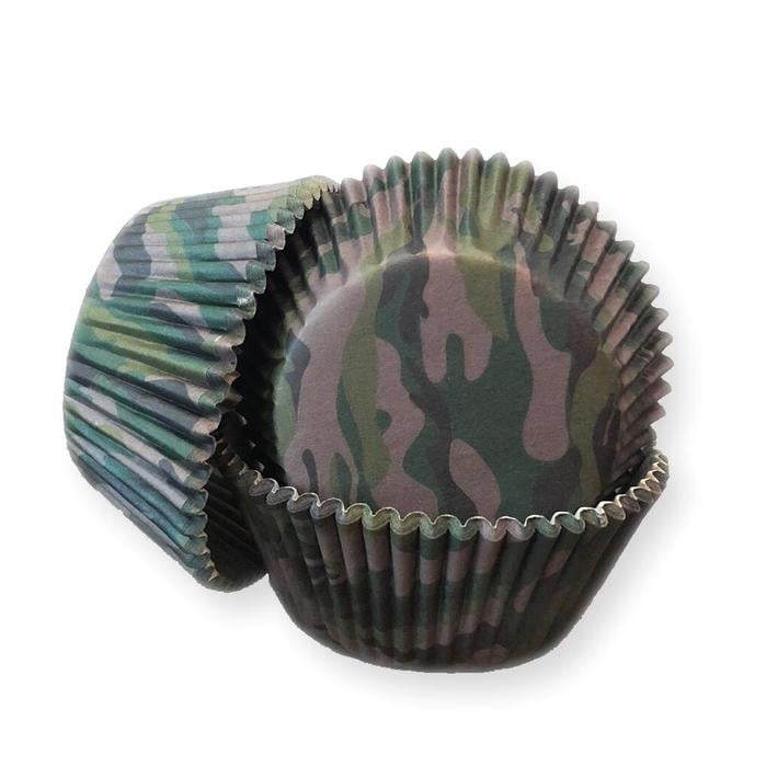 black camouflage greasproof Paper Muffin Cupcake Liners case Baking Cups 100 pcs,Standard Size 2x1.25inch black camouflage 