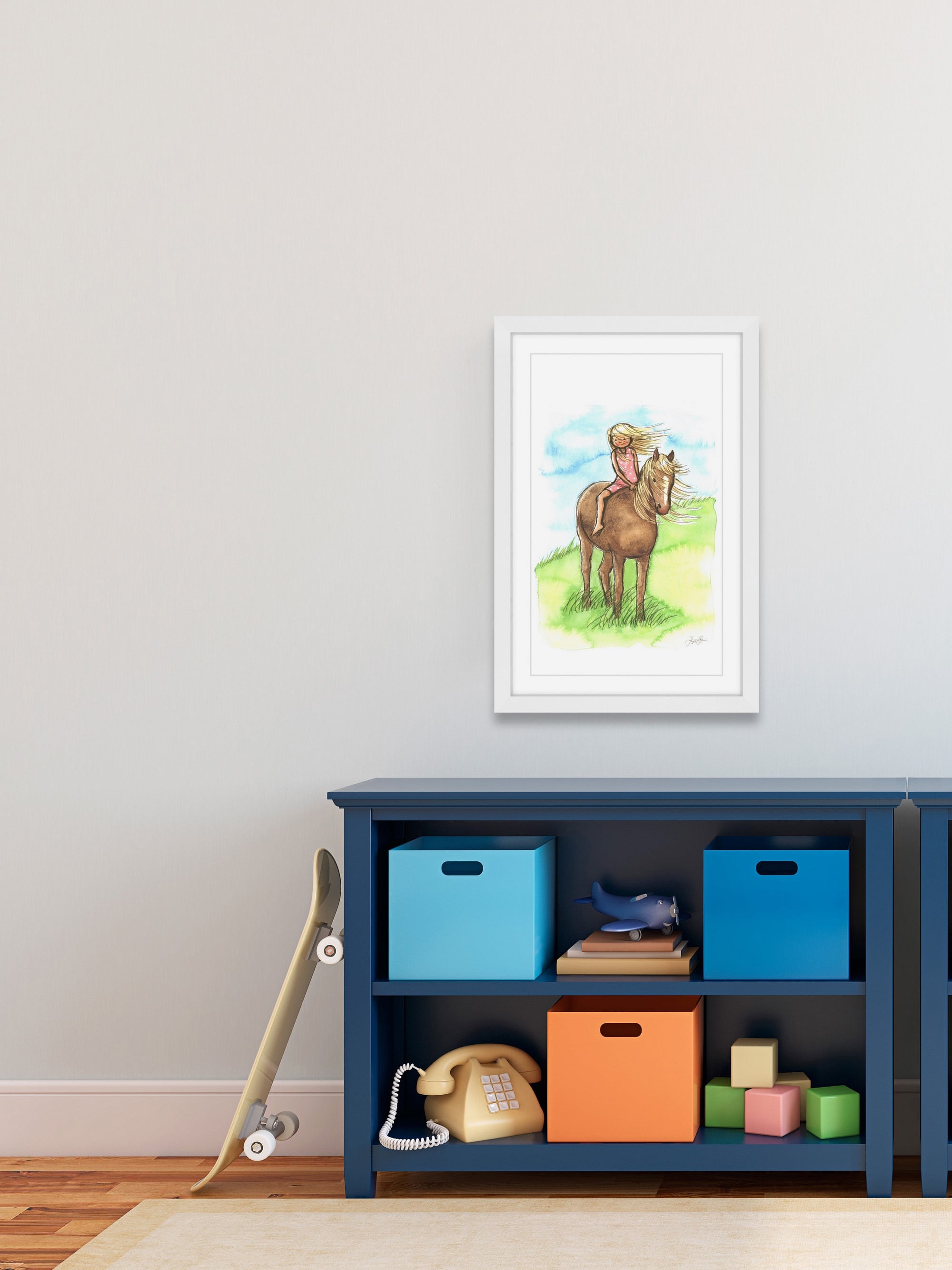 "Horse Girl" Framed Painting Print