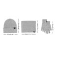 thumbnail image 3 of XIAOCHA Mens Minimal‑Patch Rib‑Knit Beanie Solid Outdoor Hiking Neck‑Gaiter Fall Winter Knit‑Gloves,Khaki, 3 of 5