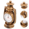thumbnail image 1 of OULII 1Pack Novelty Clock Kerosene Lamp Shaped Table Clock Decoration Antique Copper Multi Home Use, 1 of 8