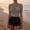 *Black, variant on ClodeEU Women's Striped Print V Neck Tankini Set with Tie and Swim Shorts ,Two Piece Bikini Swimsuit Army Green,Womens Plus L