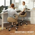thumbnail image 4 of HOMCOM Tabouret de Salon Réglable Pivotant Massage Spa Beauté Tabouret Brun Clair, 4 of 10