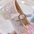 thumbnail image 4 of Busydd Girls Shoes 3-13 Years Glitter Strappy Mary Janes Dress Shoes School Party Prom Dance Shoe High Heels for Girls Toddler Little Teen Girls' Sequins Princess Shoes, 4 of 9
