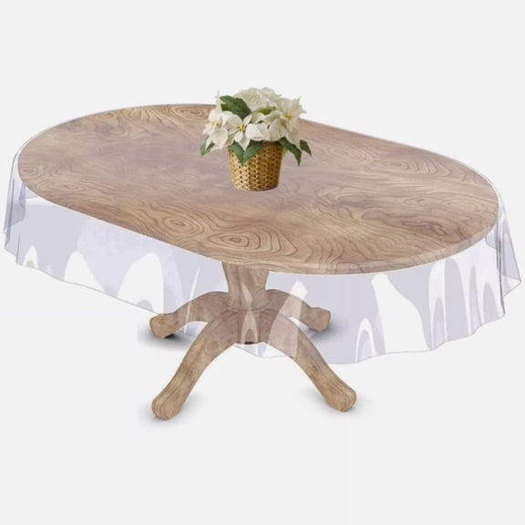 70-Inch Round Cover Crystal Clear Tablecloth Protector Protect fine linens New
