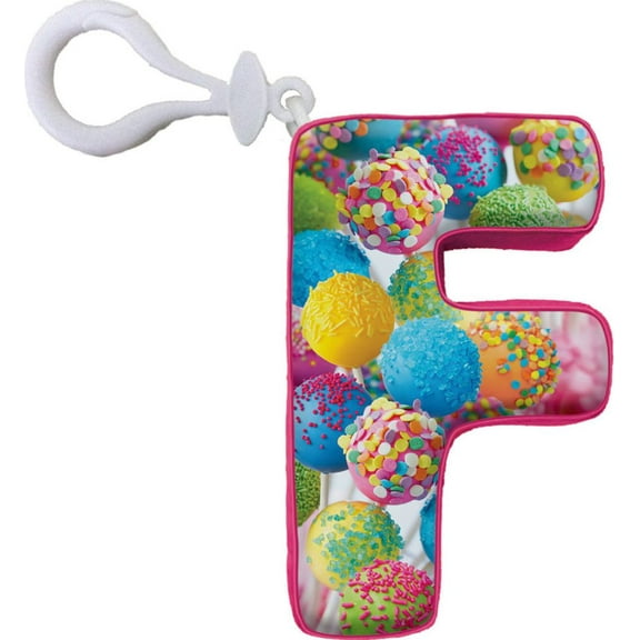 iscream Luscious Letters! Letter F Initial Mini Microbead Pillow Backpack Charm - Candy Scented