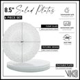 thumbnail image 3 of Salad Plate, Set of 6 Glass Plates, Dessert, Salad, Appetizer Plate, Textured Glass Design, Stackable 8.5 Inch Plates, Dishwasher Safe, 3 of 3