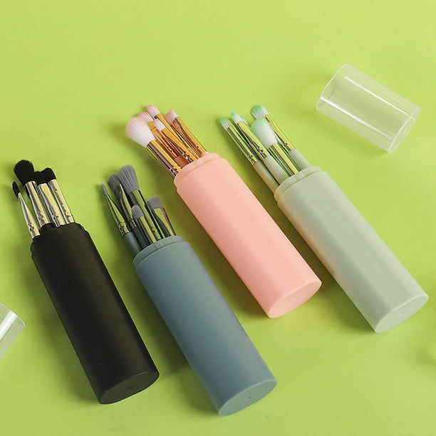 Fiudx Liquidación De Ofertas Flash Juego De 5 Brochas De Maquillaje Portátiles Para Principiantes, Brocha Suave Para Sombra De Ojos, Delineador De Ojos, Brocha De Maquillaje
