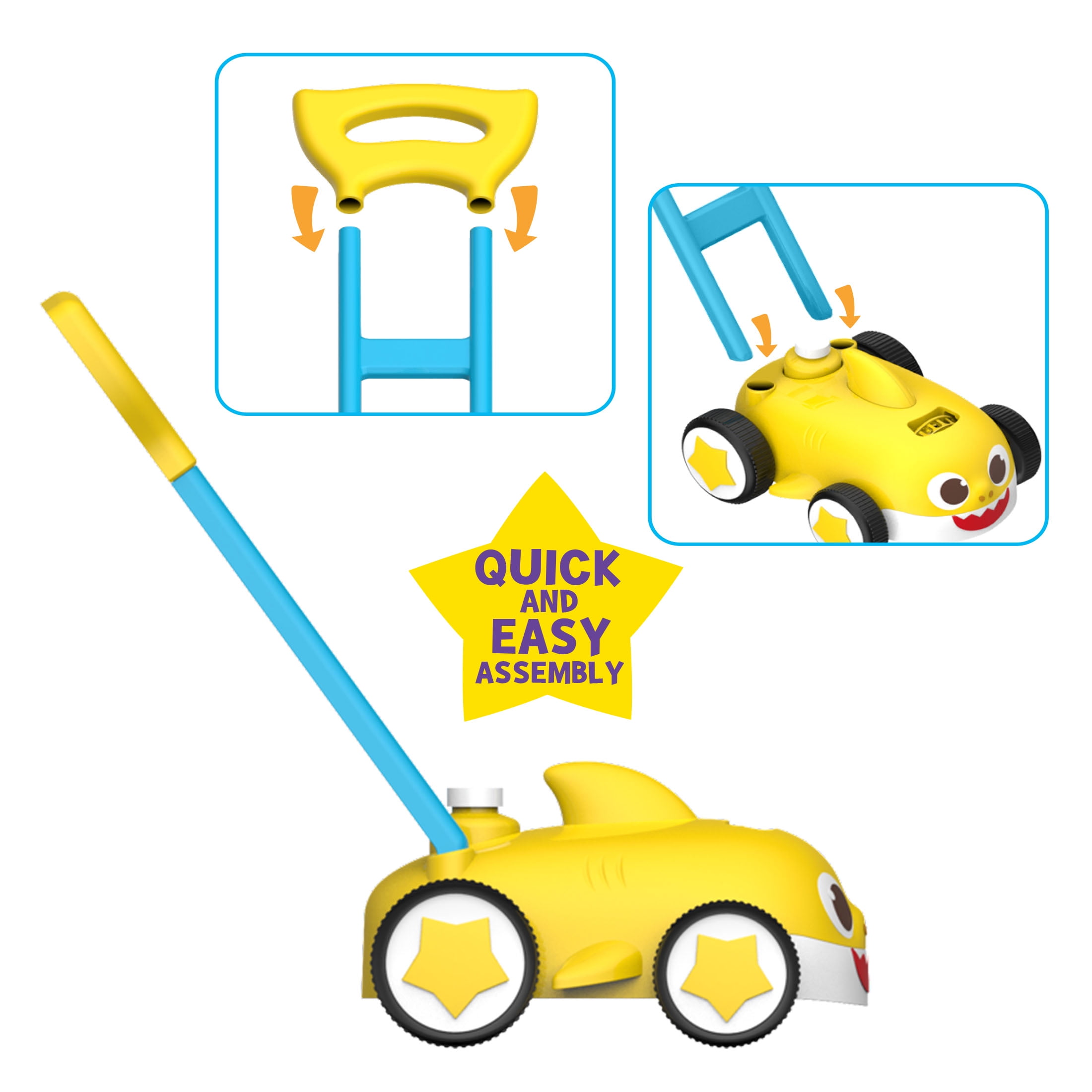 Pinkfong Baby Shark Kids Push Bubble Blower Lawn Mower, Bubble Blowing Fun for Toddlers  (图4) Pinkfong Baby Shark Kids Push Bubble Blower Lawn Mower, Bubble Blowing Fun for Toddlers  (图4)