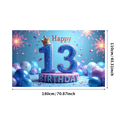 thumbnail image 3 of Yatrandify Colorful Design Happy 13 Birthday Banner Decorative Theme Decorative Design for Teen Party Birthday Celebration Indoor Use, 3 of 8