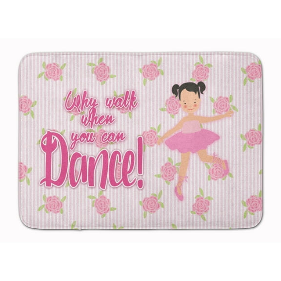 Ballet Pigtails Machine Washable Memory Foam Mat
