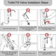 thumbnail image 4 of Matsuzay Válvula de descarga moderna, válvula de llenado de cisterna de inodoro, funcionamiento silencioso, reemplazo del sistema de descarga Accesorios de baño A, 4 of 6