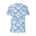 thumbnail image 3 of Rocae Daisies Flowers for Breathable Men's Baseball T-Shirt Fashionable Casual Baseball Jersey, Moisture-wicking Sportswear X-Large, 3 of 9