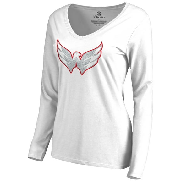 Women's White Washington Capitals White Out Long Sleeve T-Shirt