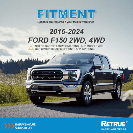 RETRUE Rear Air Bags Suspension Kit for 2015-2025 Ford F150 Truck Towing, 5000 Lbs of Load Leveling Capacity, Replacement for Firestone 2582 Ride Rite Airbags for Trucks Rear Suspension