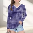thumbnail image 1 of YUNAFFT Chandail à Manches Longues Col en V Imprimé Complexe Décontracté Chic pour Filles, 1 of 8