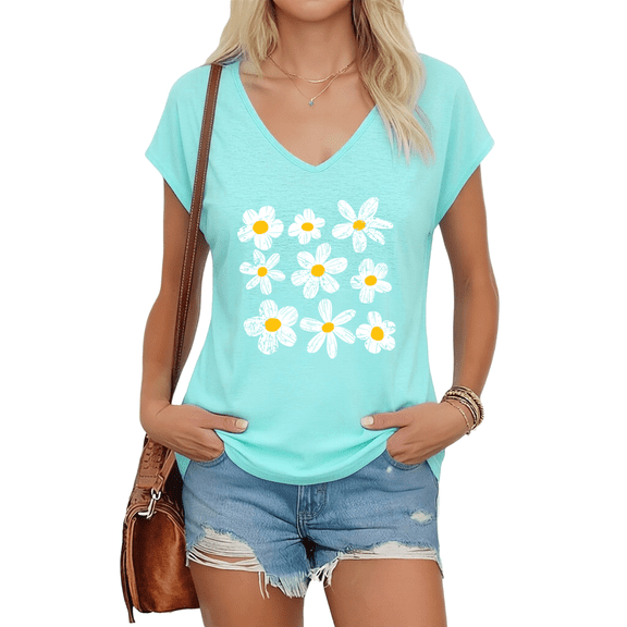 UNISHE Women's Sleeveless V-Neck Tank Tops Casual Loose Fit Summer Blouses Trendy Yellow Polka Dot Print Shirt