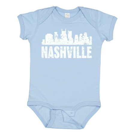 

Inktastic Nashville Skyline Grunge Gift Baby Boy or Baby Girl Bodysuit