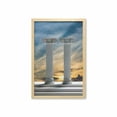 thumbnail image 1 of Pillar Wall Art with Frame, 2 Marble Pillars at the Sunset Clouds in the Sky Digital Image Print, Printed Fabric Poster for Bathroom Living Room, 23" x 35", Blue Pale Grey, by Ambesonne, 1 of 2