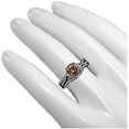 thumbnail image 3 of Gems Jewels 925 Sterling Silver 2.55 Ct Round Cut Brown Diamond Engagement Wedding Thanksgiving Christmas Bridal Ring Set 14K Black Gold Plated For Women's -8.5, 3 of 3