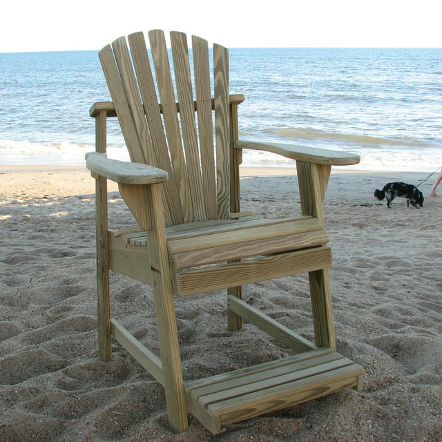 Weathercraft Designers Choice Treated Balcony Adirondack Chair with Footrest - Natural
