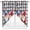Blue Red, variant on Swag Curtains Valances for Windows, Khaki White Geometric Stripes Short Kitchen Window Curtains Over Sink, Minimalism Modern Art Cafe Curtains Panel Set Of 2,Rod Pocket, 36 Inches Length