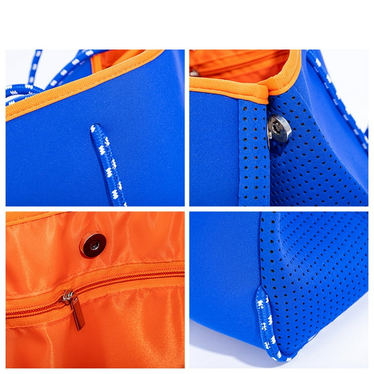 Yuanbang Multipurpose Neoprene Beach Bag with Inside Pocket, adult Unisex, Size: XL, Orange