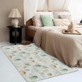 thumbnail image 3 of Shell Rugs for Living Room Bedroom - Seaweed Rug 4x6 - Coastal Carpet for Home Decor - Washable Non Slip Patterned Indoor Large Area Rug - Soft & Low Pile (ZK&709), 3 of 7