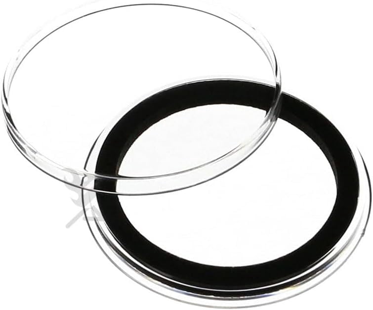 OnFireGuy 25-Pack 39mm Black Ring Coin Holders for Silver Rounds | Protective Coin Cases for 1oz Silver and Copper Rounds