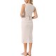 thumbnail image 3 of Conjunto de falda de 2 piezas de verano para mujer, conjunto de trabajo empresarial, chaleco sin mangas con botones y falda lápiz en color beige, 3 of 6