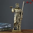 thumbnail image 2 of Estatua del dios griego Asclepio con bastón de serpiente de 28 cm de resina, 2 of 3