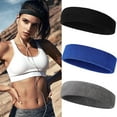 thumbnail image 3 of Sweatband Headbands Unisex Sports Sweat Band Gym Exercise Workout Moisture Wick, 3 of 8