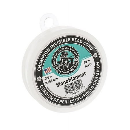 UPC: 0810103310513 | Gudebrod Champion 50m (164ft) 0.25mm Invisible Monofilament Stretch Clear Beading Cord