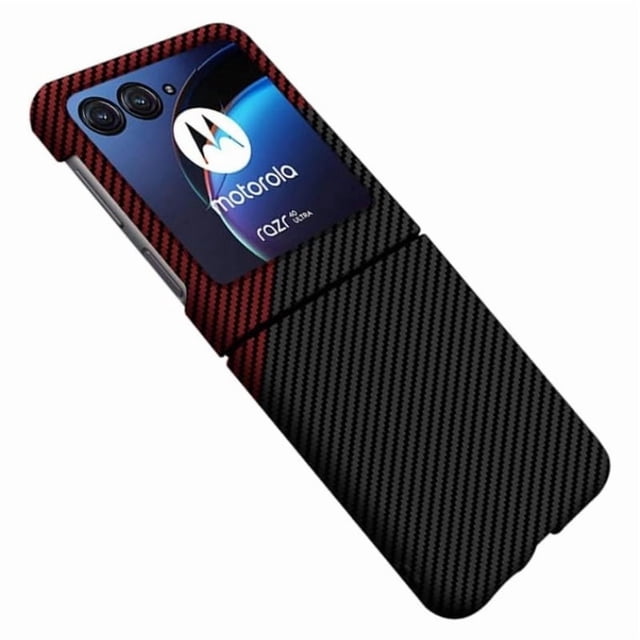 Compatible with Motorola Moto Razr 40 Ultra Carbon Fiber Texture Shockproof Magnetic Protective Case