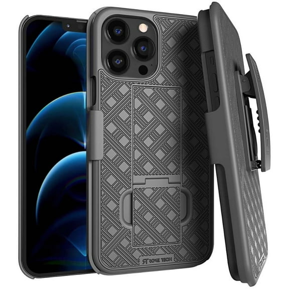 Rome Tech Apple iPhone 12/12 Pro Shell Holster Combo Case - Black