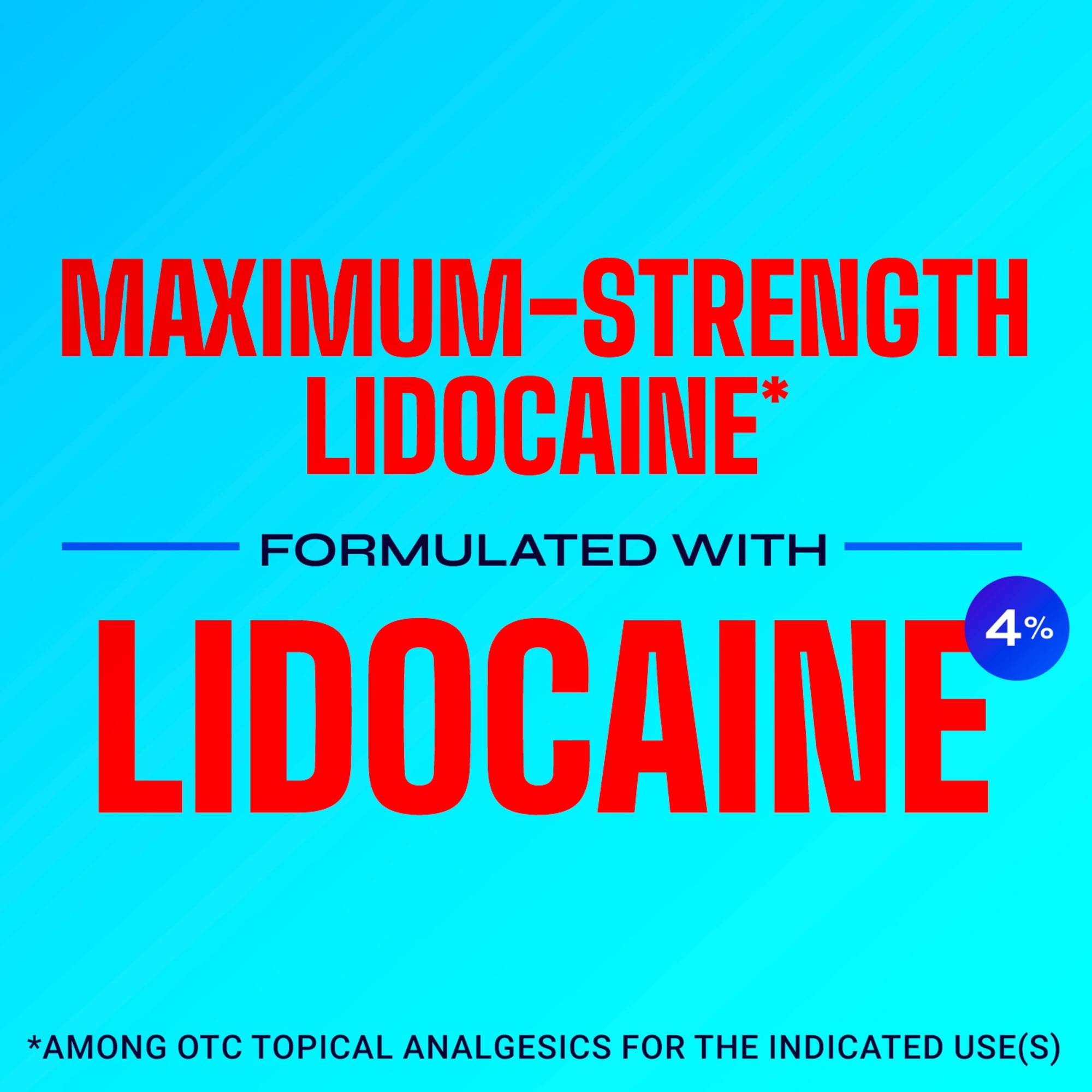(4 pack) Icy Hot Lidocaine Pain Relief No-Mess Roll-On Applicator, Numb Aggravated Nerves With Max Strength Lidocaine 4%, Pain Relief for Minor Pain, Backaches, Sprains and Strains, 2.5 oz