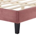 thumbnail image 6 of Platform Bed Frame, King Size, Pink, Velvet, Mid Century French Bedroom, Modern Contemporary Boutique HB35481, 6 of 12